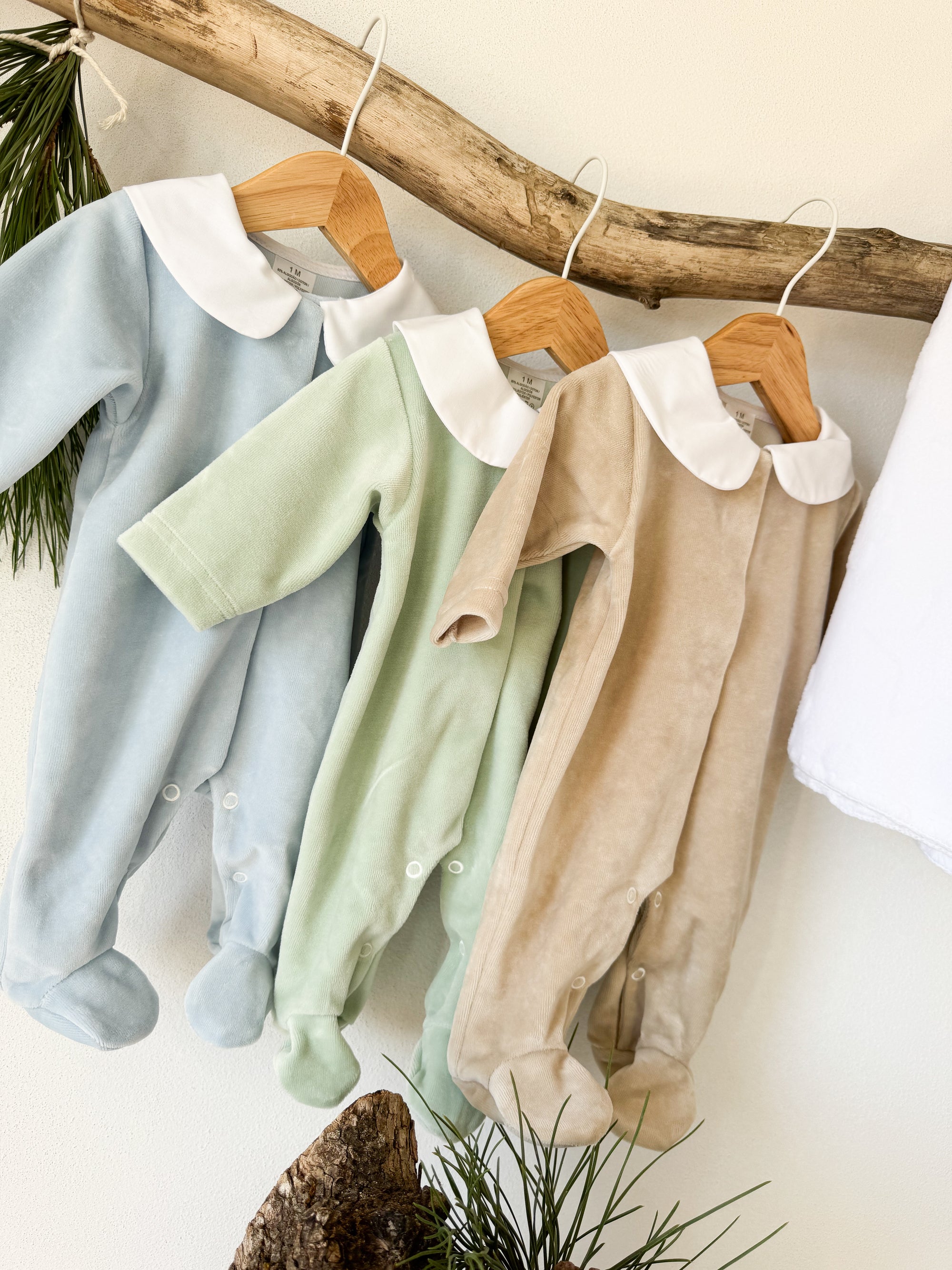 Babygrow Veludo Colarinho