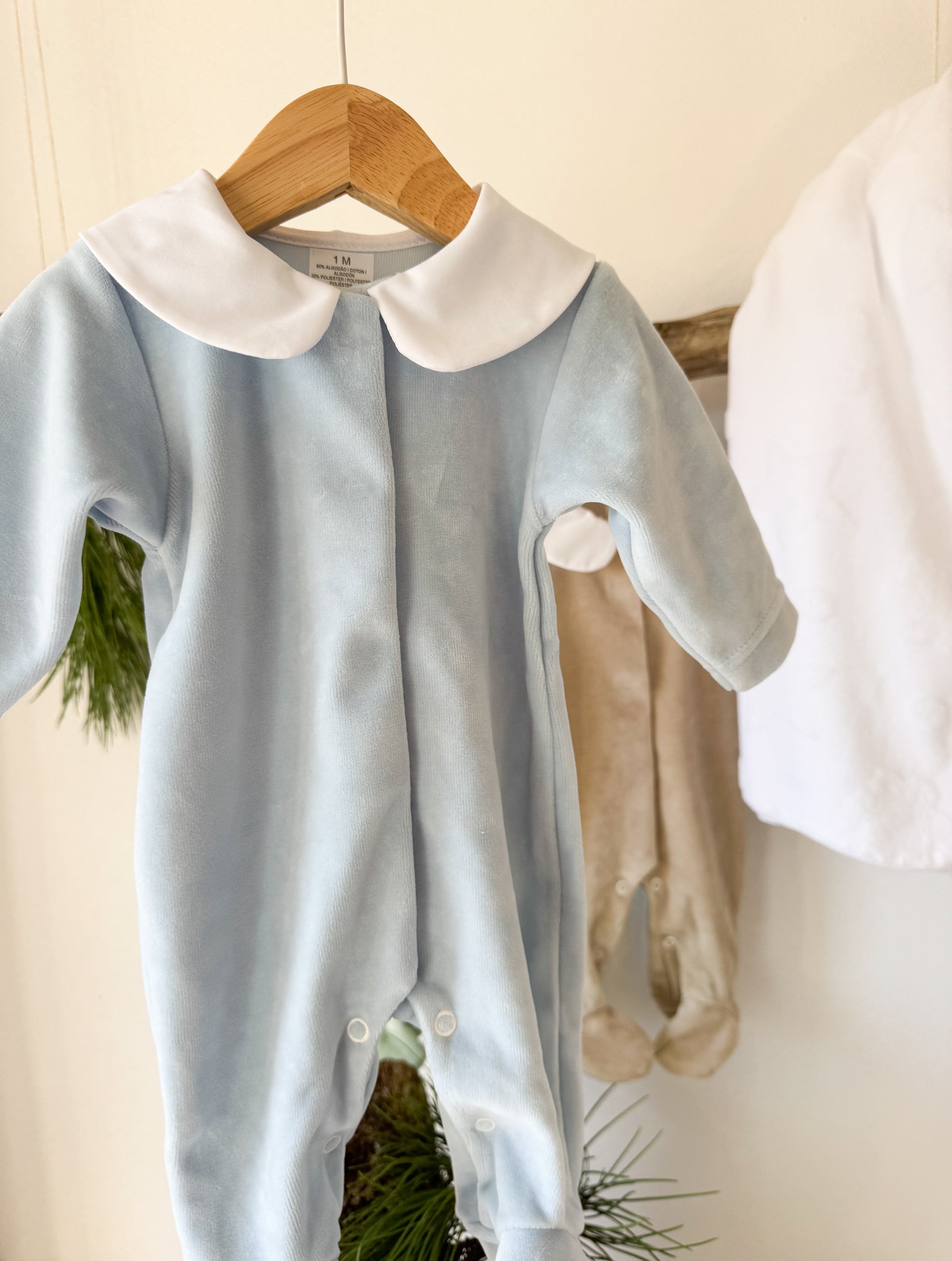 Babygrow Veludo Colarinho